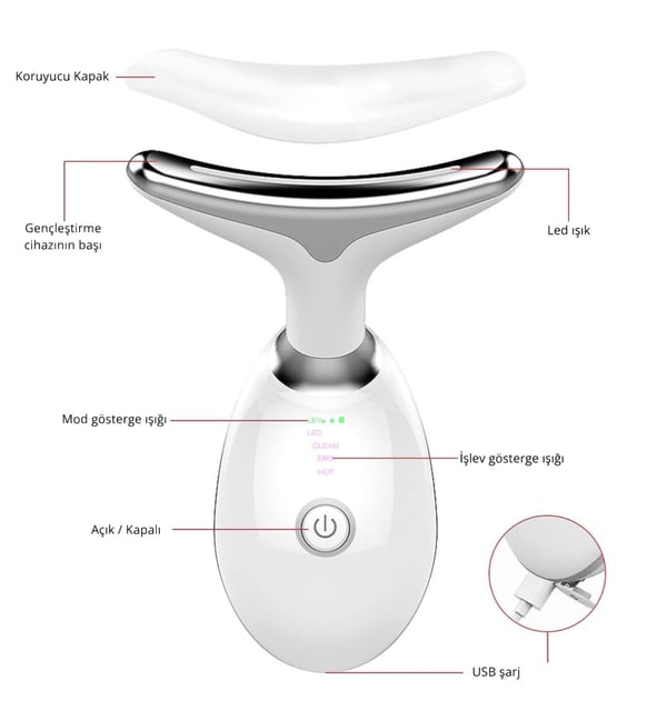 Boyun Ve Yüz Gıdık Ve Sarkma Giderici Kırışıklık Giderici Cihaz