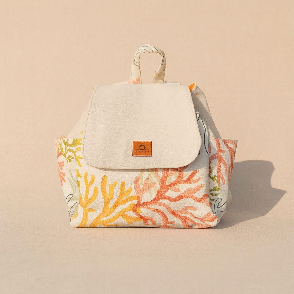 Desenli Soft Ton Sırt Çantası – El Emeği, Hafif ve Kullanışlı