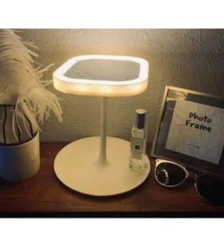 Taşınabilir Dokunmatik Kare Beyaz Led Masa Makyaj Aynası