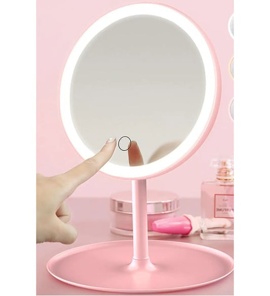 Dokunmatik Led Işıklı Usbli Masa Üstü Makyaj Aynası